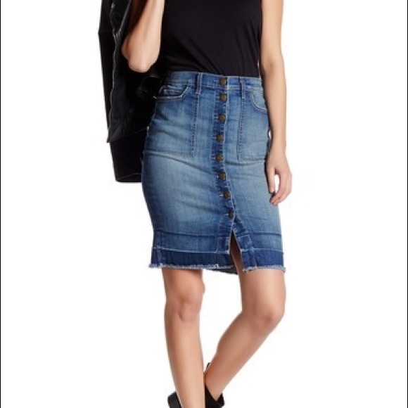 Current/Elliott The Dotty Pocket Skirt Button 28 - Picture 9 of 10